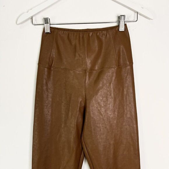 Aritzia Wilfred Free Daria Tan Faux Leather Leggings - Picture 4 of 9